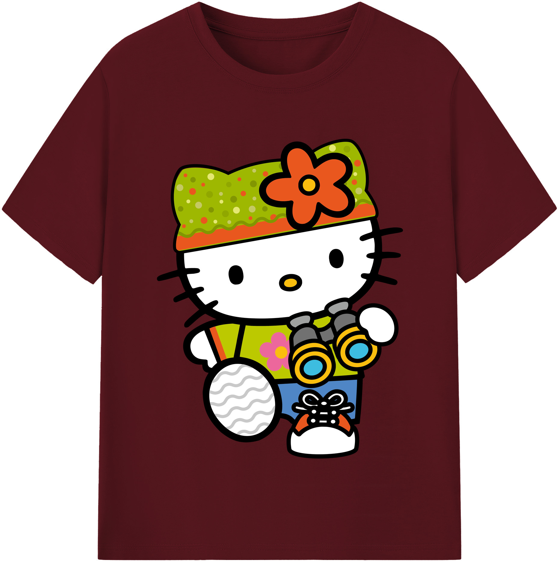 （画像用） Hello Kitty ハローキティ 綿100％半袖Tシャツ（フロントプリント）